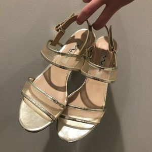 Gold Strappy Sandals